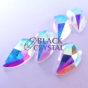 DO PRZYKLEJANIA ŁZA / 2 PRAWA - 9x16mm - 1szt. Szklane CRYSTAL AB / nr. 319b