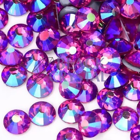 RÓŻOWE CYRKONIE SZKLANE FUCHSIA AB