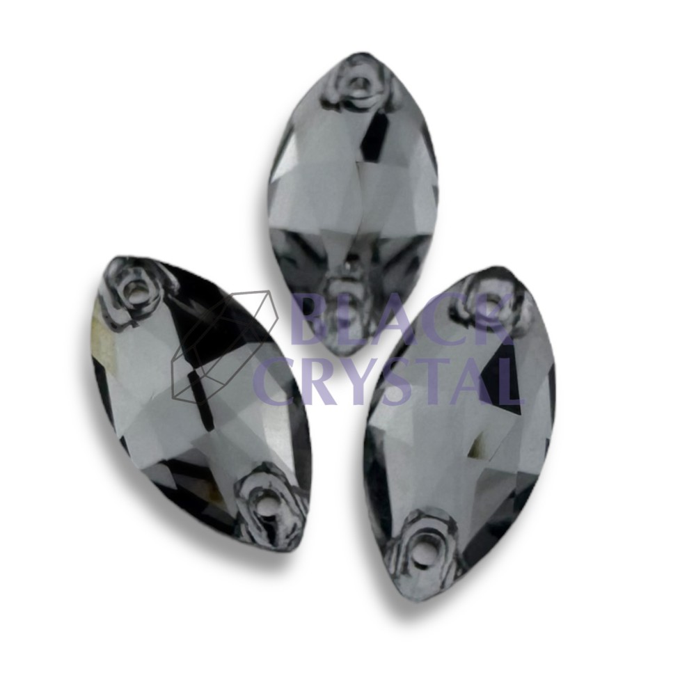 OCZKO - 5x10mm - Szklane BLACK DIAMOND / nr. 1597b