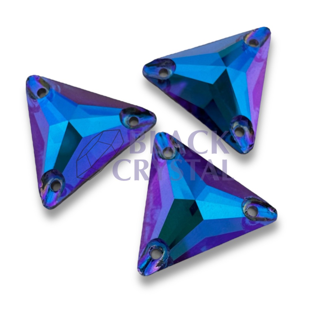 TRÓJKĄT - 16mm - 1szt. Szklane SAPPHIRE SHIMMER / nr. 1634b