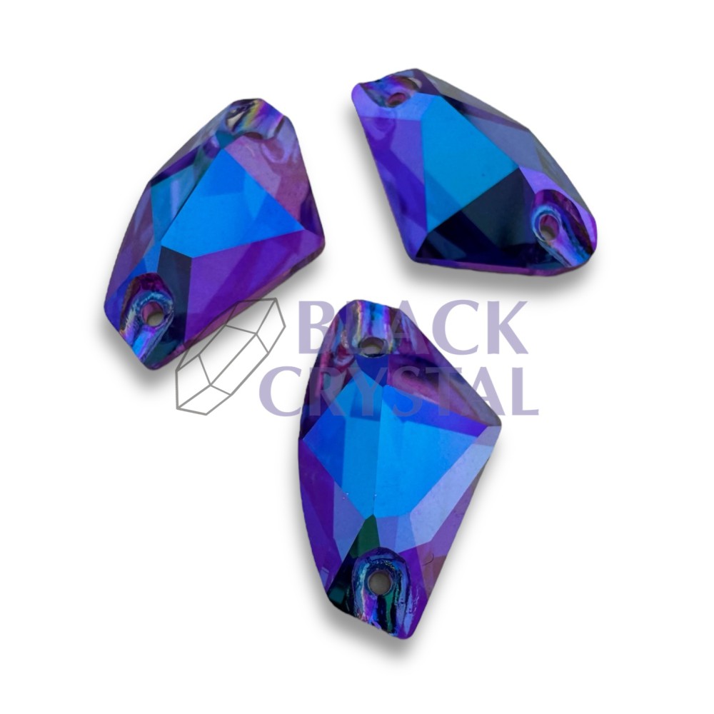 AX - 9x14mm - 1szt. Szklane SAPPHIRE SHIMMER / nr. 1622b