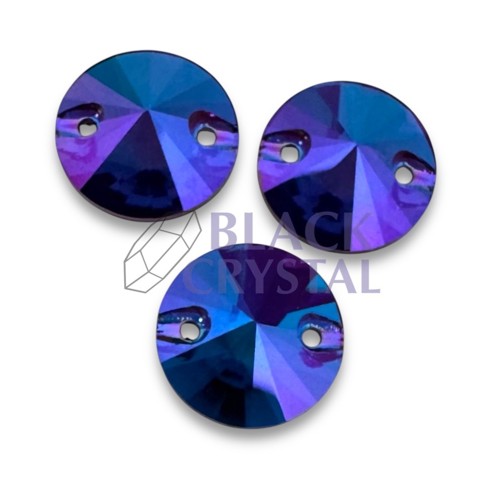 OKRĄGŁY - 8mm - 1szt. Szklane SAPPHIRE SHIMMER / nr. 1618b