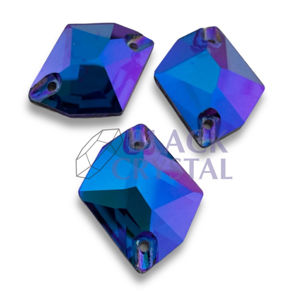 COSMIC - 13x17mm - 1szt. Szklane SAPPHIRE SHIMMER / nr. 1636b