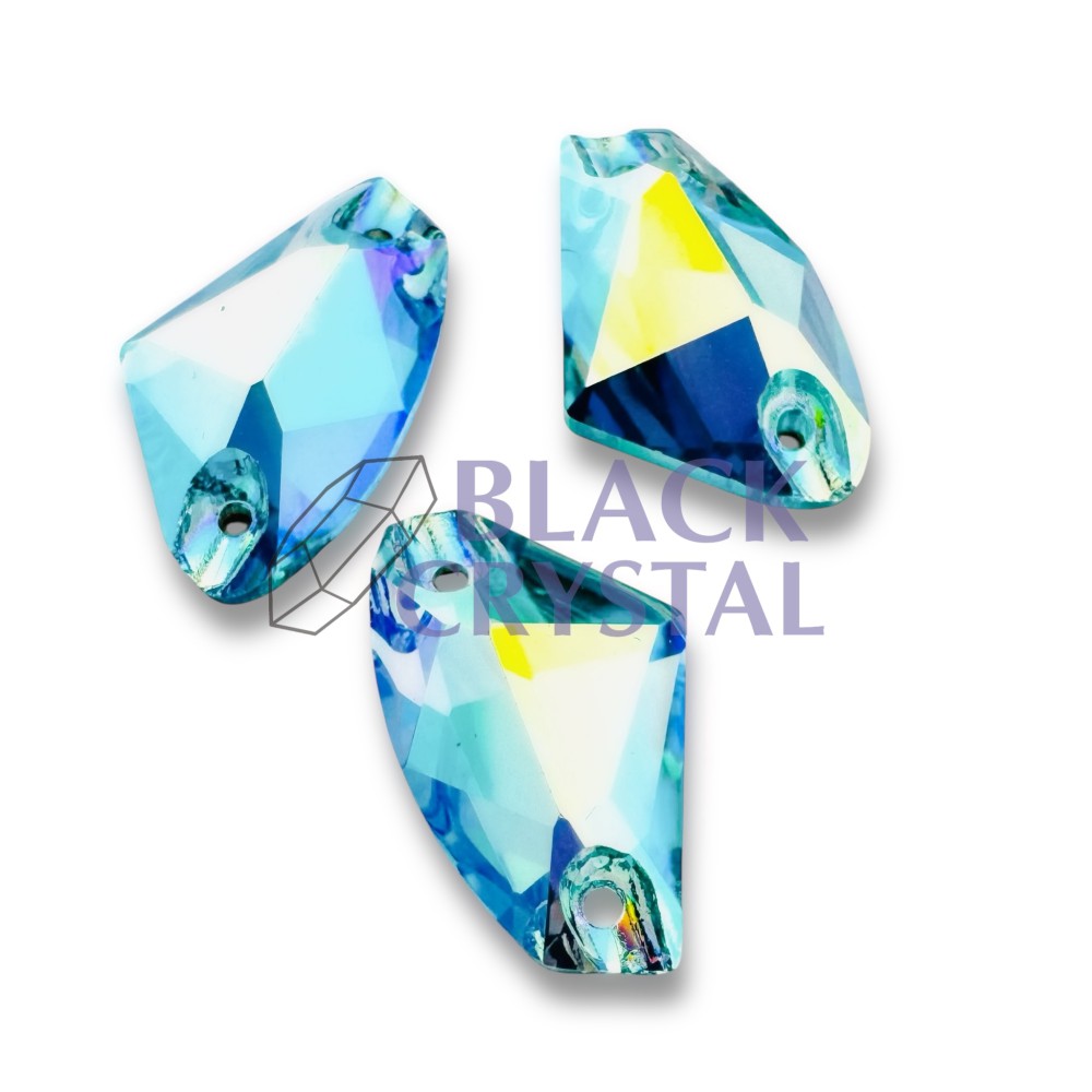 AX - 9x14mm - 1szt. Szklane AQUAMARINE AB (Catalog) /nr. 1902b