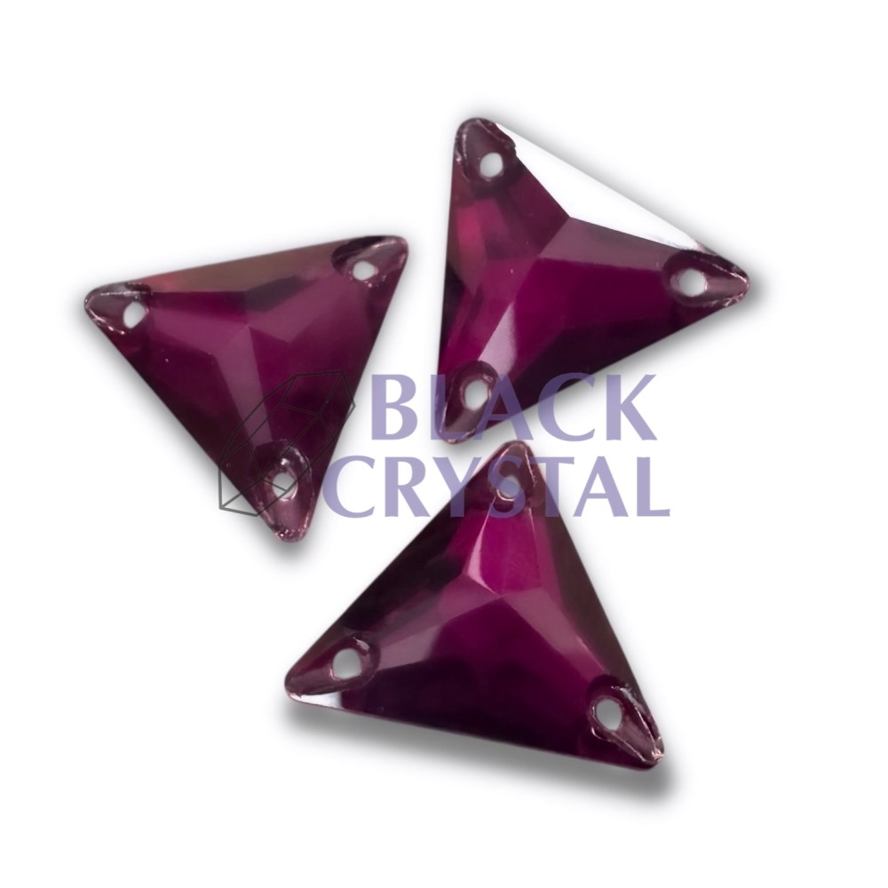 TRÓJKĄT - 12mm - 1szt. Szklane DARK AMETHYST / nr. 1564b