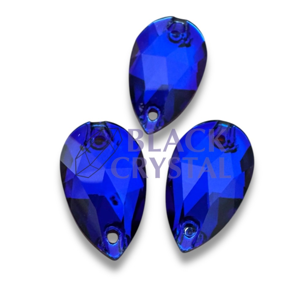 ŁEZKA - 10.5x18mm -1szt. Szklane NEW SAPPHIRE / nr. 1272b