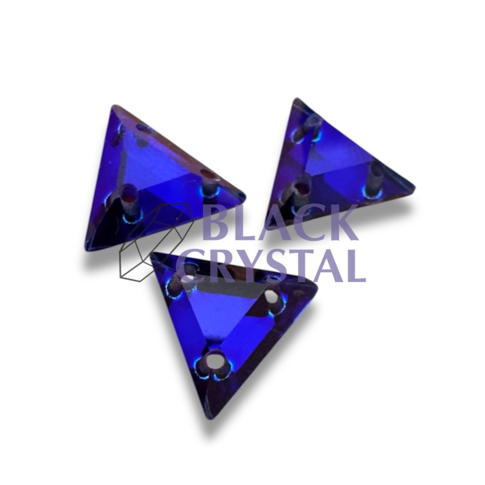 TRÓJKĄT - 10mm - 1szt. Szklane NEW SAPPHIRE/ nr. 1854b