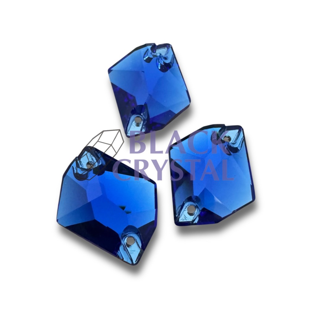 COSMIC - 11x14mm - 1szt. Szklane SAPPHIRE / nr. 2232b