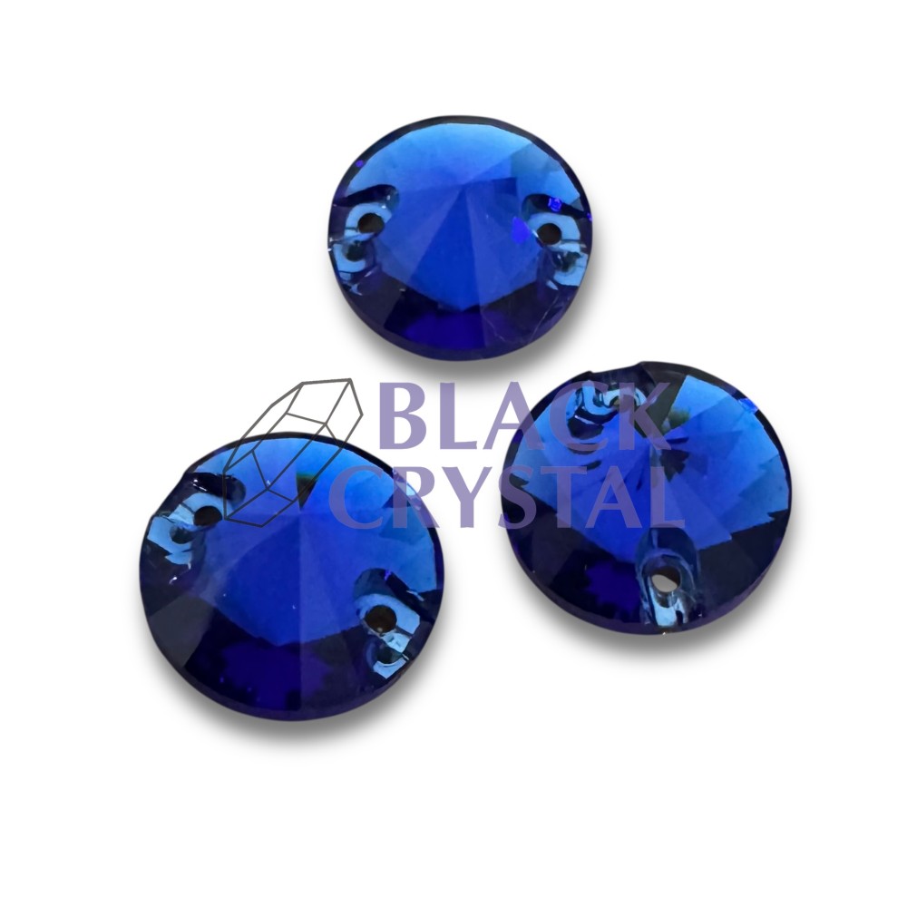 OKRĄGŁY - 10mm - 1szt. Szklane SAPPHIRE / nr. 2250B