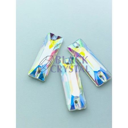 KAMIENIE SZKLANE PROSTOKĄT CRYSTAL AB, SEW ON STONES