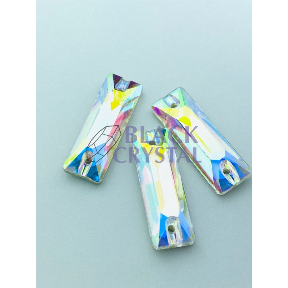 KAMIENIE SZKLANE PROSTOKĄT CRYSTAL AB, SEW ON STONES