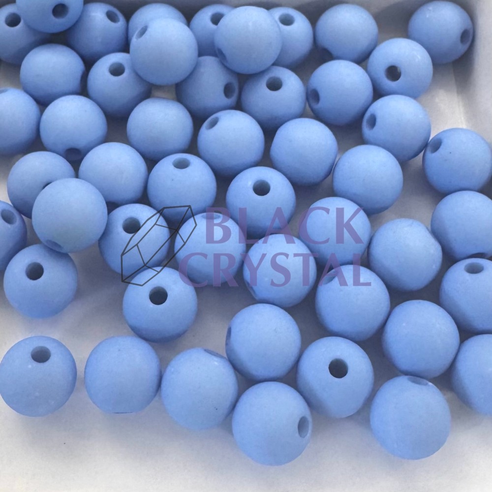 MATOWE PERŁY / MATOWE KORALE - ICE BLUE 8mm / 2133