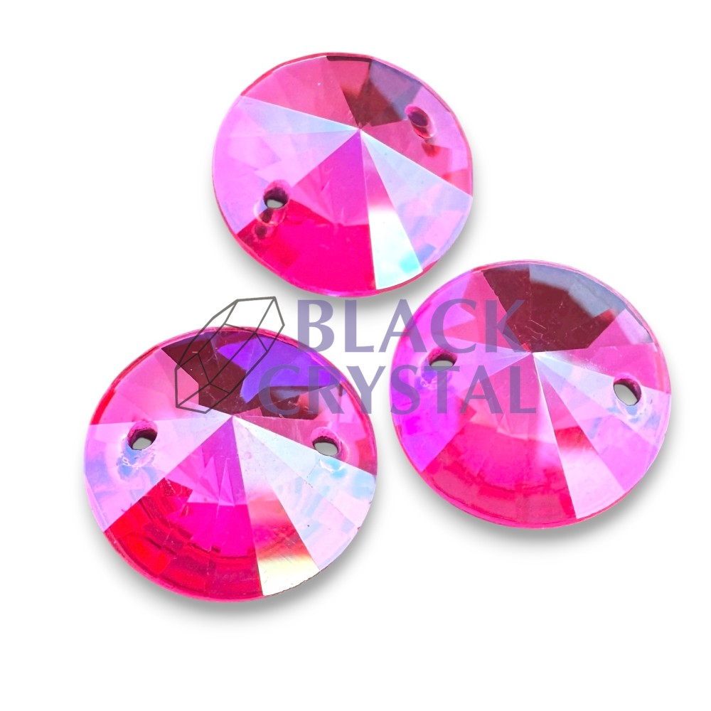 OKRĄGŁY - 10mm - 1szt. Szklane CANDY ROSE AB/ nr. 2308b