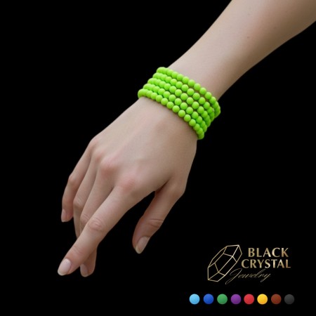 Bransoletka do tańca towarzyskiego dla dzieci z matowych półpereł