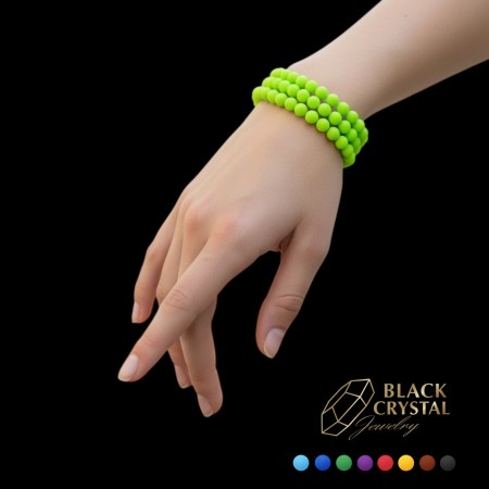 Bransoletka do tańca towarzyskiego dla dzieci z matowych półpereł