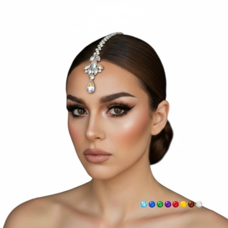 PASEK OZDOBNY Z ŁEZKĄ DLA TANCERKI WYKLEJONY CYRKONIAMI