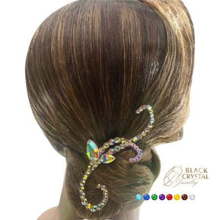 OZDOBY DO WŁOSÓW Z KRYSZTAŁKAMI DLA TANCEREK