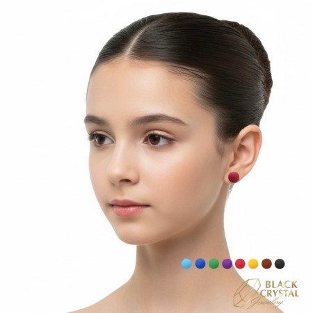 Kolczyki z półpereł matowych bez połysku - wybór koloru