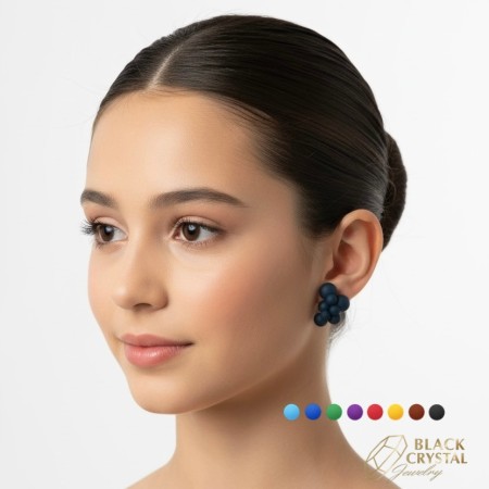 Kolczyki z półpereł matowych bez połysku - wybór koloru