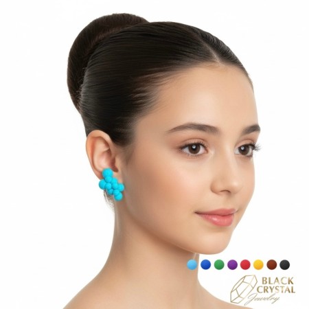 Kolczyki z półpereł matowych bez połysku - wybór koloru