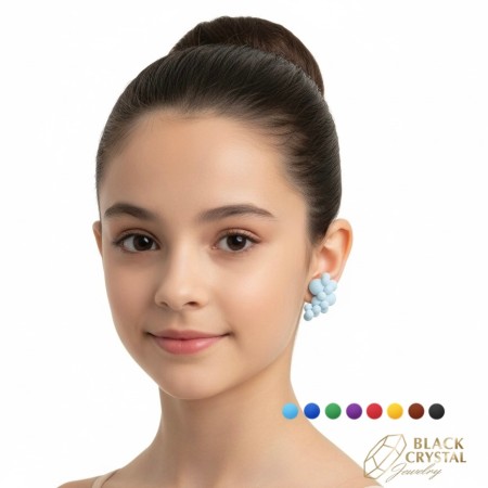 Kolczyki z półpereł matowych bez połysku - wybór koloru