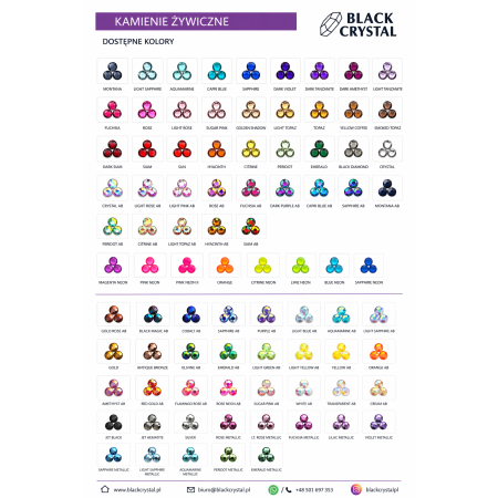 KARTA KOLORÓW KATALOG - CYRKONIE ŻYWICZNE