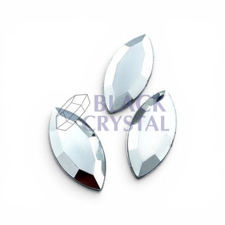 Akrylowe kryształki srebrne metaliczne do przyklejania