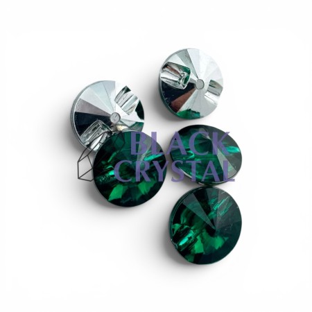 ZIELONE  GUZIKI BLACK CRYSTAL