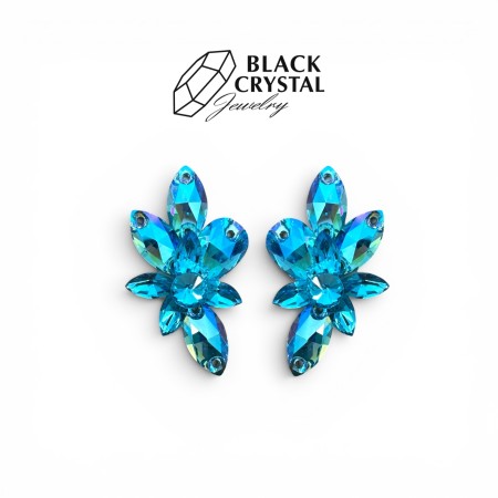 KOLCZYKI TANECZNE BLACK CRYSTAL