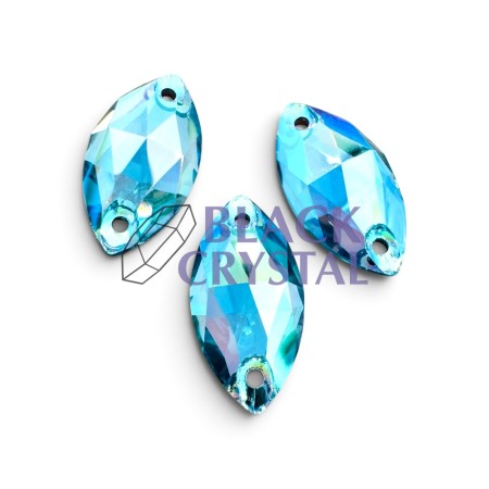 Błękitne kryształki do naszywania black crystal