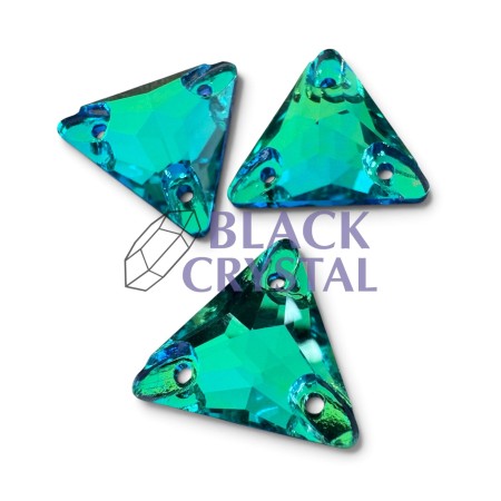 KAMIENIE SZKLANE TRÓJKĄT PERIDOT, SEW ON STONES