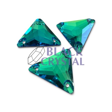 KAMIENIE SZKLANE TRÓJKĄT PERIDOT, SEW ON STONES