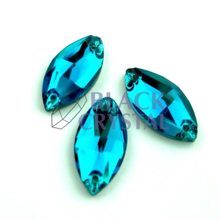 KAMIENIE SZKLANE OCZKO BLUE ZIRCON, SEW ON STONES