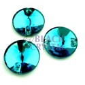 OKRĄGŁY - 14mm - 1szt. Szklane PEACOCK BLUE / nr. 694b