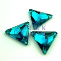 TRÓJKĄT - 16mm - 1szt. Szklane PEACOCK BLUE / nr. 691b