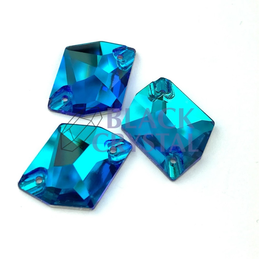 COSMIC - 13x17mm - 1szt. Szklane BLUE ZIRCON / nr.602b