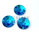 OKRĄGŁY - 14mm - 1szt. Szklane PEACOCK BLUE 2/ nr. 416b
