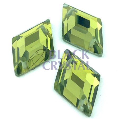 ROMB - 13X20mm - 1szt. Szklane OLIVINE / nr. 823b
