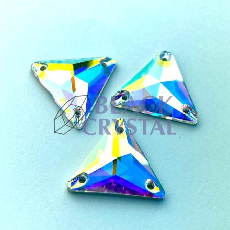 TRÓJKĄT - 22x22mm - 1szt. Szklane CRYSTAL AB / nr. 1b