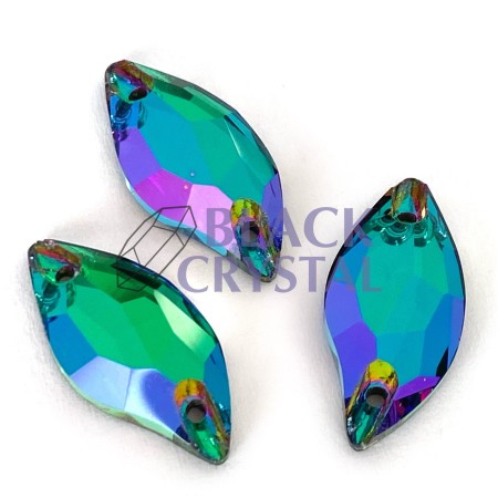 KAMIENIE SZKLANE LIŚĆ VOLCANO COLORFUL, SEW ON STONES