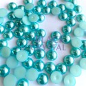 PÓŁPERŁY AQUAMARINE SATYNOWE 8mm / nr. 266