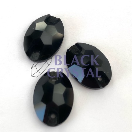 OVAL - 11x16mm - 20szt. JET BLACK / nr.450