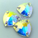 PŁASKI TRÓJKĄT - 22mm - 1 szt. Szklane CRYSTAL AB / nr. 671b