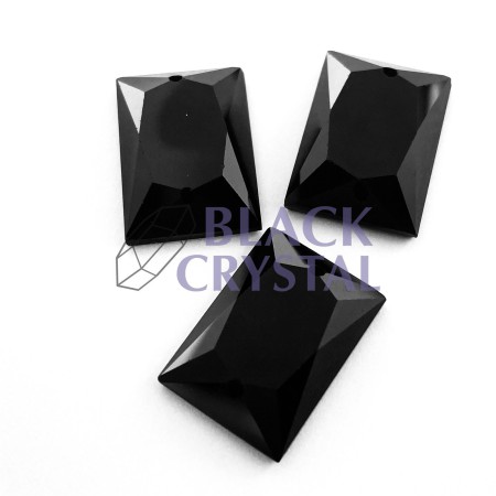 KAMIENIE SZKLANE PROSTOKĄT JET BLACK, SEW ON STONES