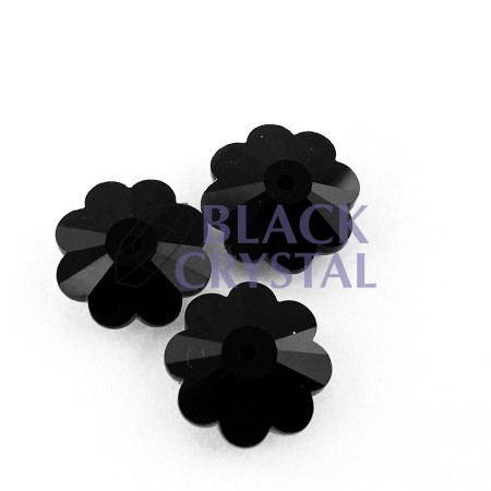 KAMIENIE SZKLANE KWIATEK JET BLACK, SEW ON STONES