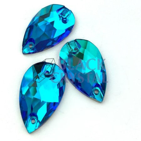 ŁZA - mm -10X18mm 1 szt. Szklane PEACOCK BLUE / nr. 167b
