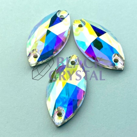 KAMIENIE SZKLANE OCZKO CRYSTAL AB, SEW ON STONES