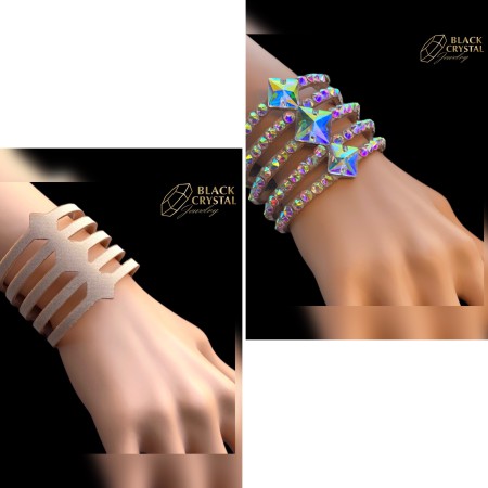 Bransoletka / Wykrojnik z zapięciem - WZÓR 1 / 1 szt. / nr. 161c