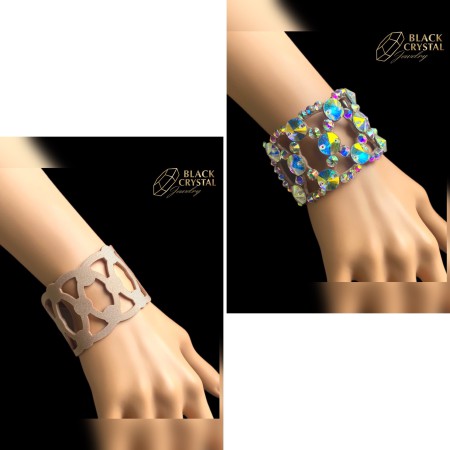 Baza bransoletki do zdobienia cyrkoniami