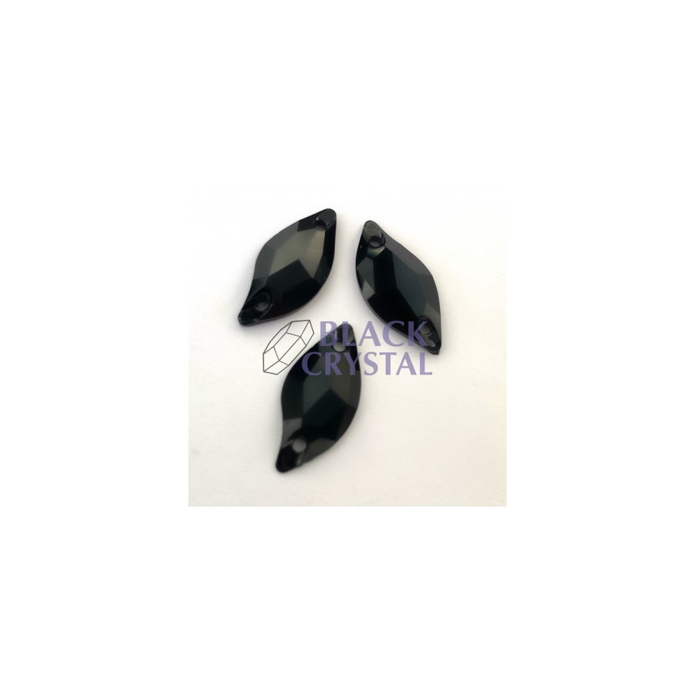 KSZTAŁT LIŚCIA 14x30mm - 10szt. Żywiczne JET BLACK / nr. 193